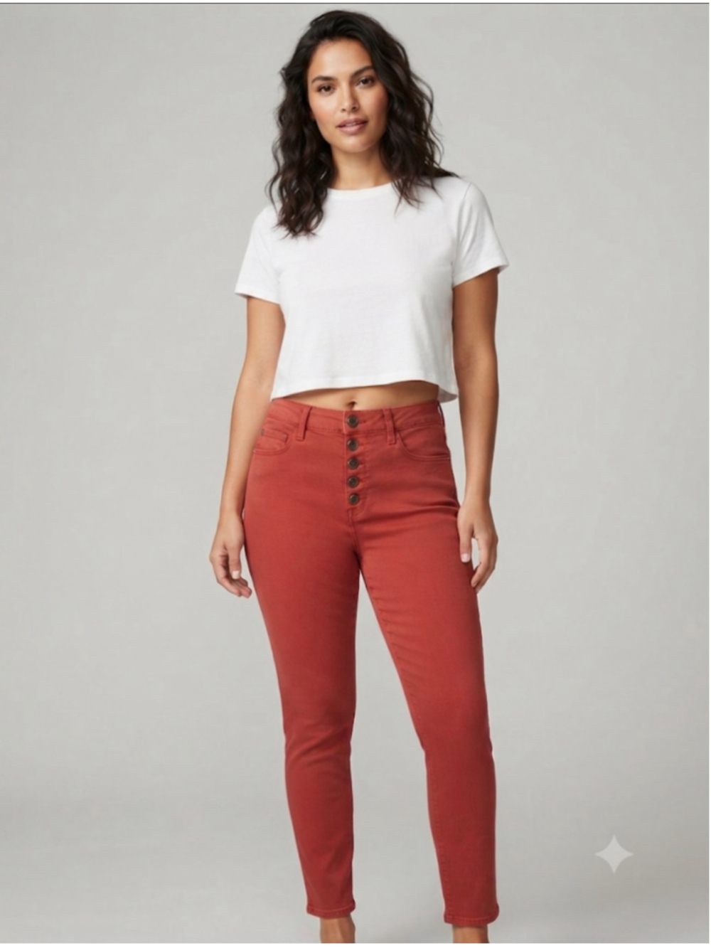 Skinnygirl High-Rise Skinny Crop Jeans Red Size 29 / 8